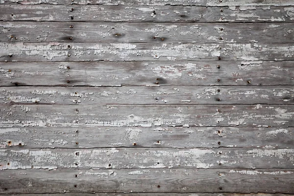 Texture Ancien Mur Planches Avec Les Restes Peinture Blanche — Photo