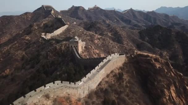 Video Aereo Jinshanling Grande Muraglia — Video Stock