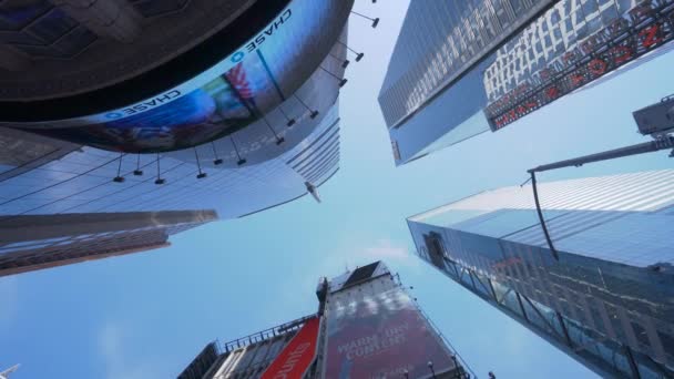 New York Usa May 2018 Video Skyscrapers Billboards Times Square — Stock Video