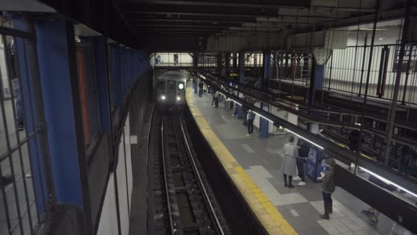 New York Amerikai Egyesült Államok Május 2018 Videó Metró Vonat — Stock videók