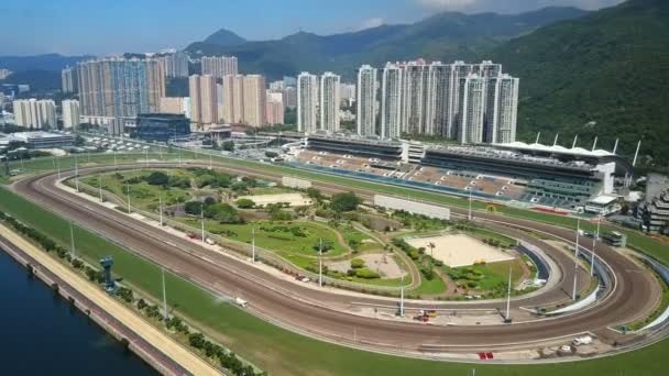 Hongkong Kina Maj 2017 Aerial Video Racecourse Hong Kong — Stockvideo