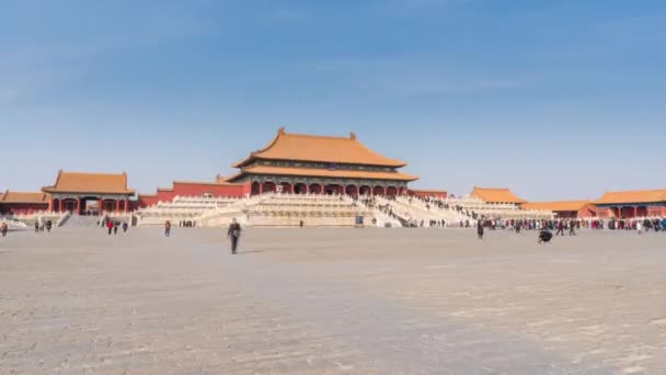 Beijing China Mar 2018 Hyperlapse Video Van Verboden Stad Peking — Stockvideo