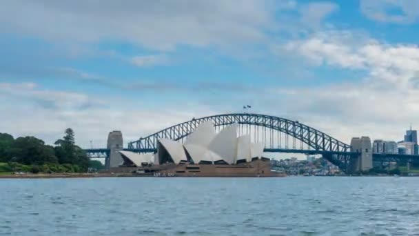 Sydney Australia Mayo 2017 Hyperlapse Video Sydney Opera House Harbour — Vídeos de Stock