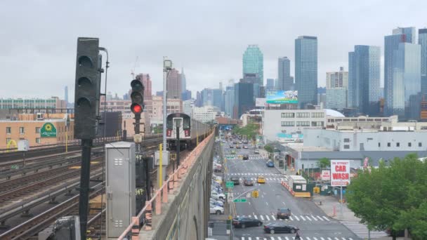 New York Usa Možná 2018 Videa Vlak Odjíždí Stanice New — Stock video