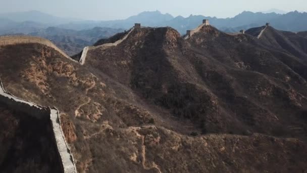 Εναέρια Βίντεο Του Jinshanling Σινικό Τείχος — Αρχείο Βίντεο