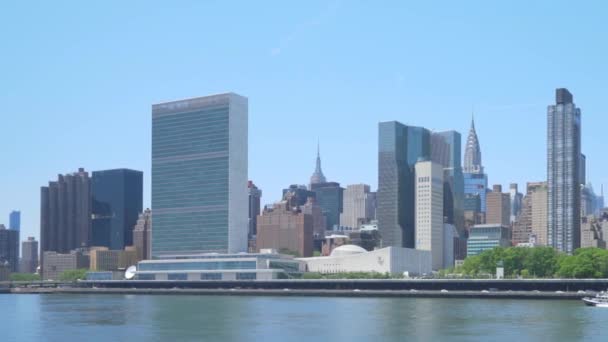 2018年5月24日 联合国总部在纽约市的移动拍摄 — 图库视频影像