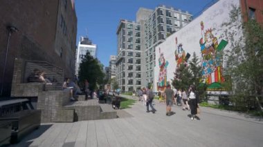 New York, ABD - Mayıs 24, 2018:4 k dolly atış New York'ta yüksek hat