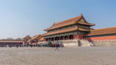 Beijing, Çin - Mar 16, 2018:4 k hyperlapse video Pekin Yasak Şehir