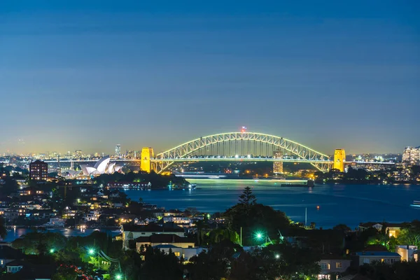 Sydney Cbd ve Harbour Köprüsü — Stok fotoğraf