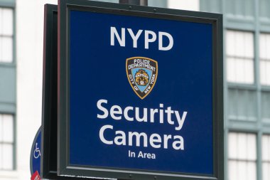 New York Emniyet Müdürlüğü güvenlik kamera işareti