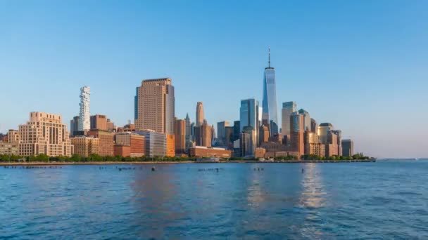 Timelapse Vídeo Manhattan Skyline — Vídeo de Stock