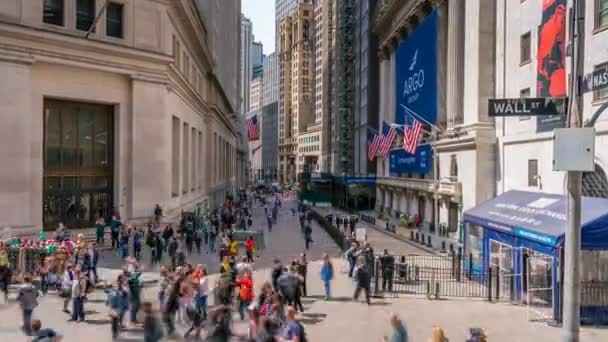 New York, Amerikai Egyesült Államok - május 7, 2018:4 k timelapse video a New York Stock Exchange