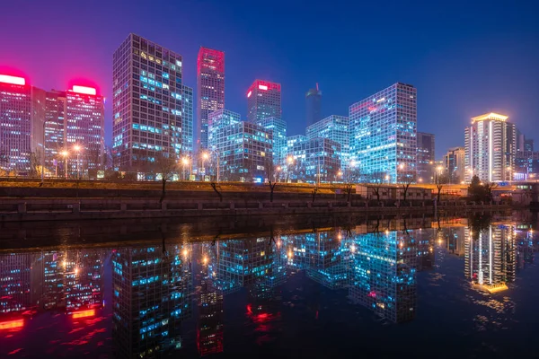 Beijing Cbd nachts — Stockfoto