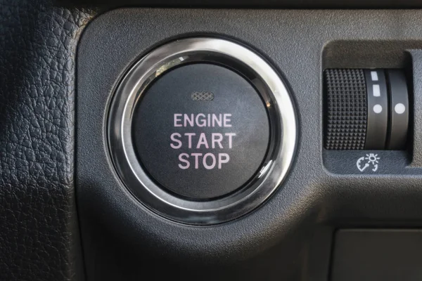 Engine start stop button of a car — Stock Photo, Image