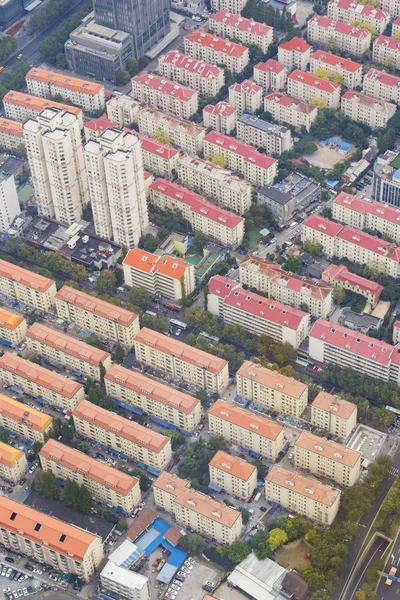 Vista aérea da área residencial em Xangai — Fotografia de Stock