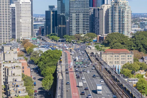 悉尼海港大桥公路交通 — 图库照片
