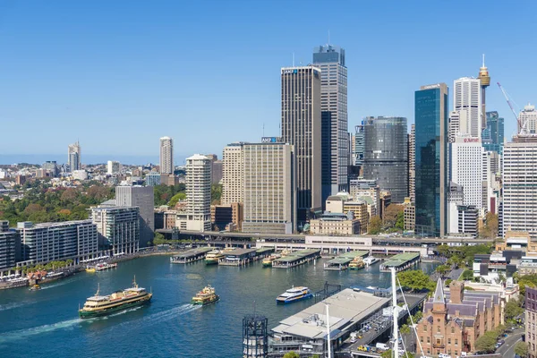 Sydney Circular Quay havadan görünümü — Stok fotoğraf