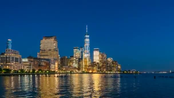 Vídeo Hiperlapso Del Skyline Manhattan — Vídeo de stock