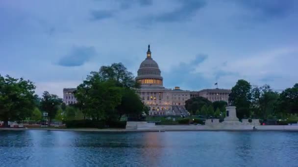 アメリカ合衆国議会議事堂の Hyperlapse ビデオ — ストック動画