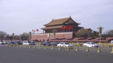 Beijing, Çin - Mar 15, göksel barış kapısı olarak da adlandırılan Pekin'de Tiananmen 2018:4 k video