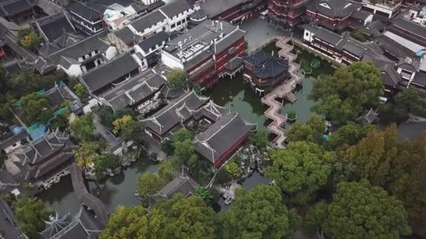 Шанхай Китай Номер 2017 Аэровидео Yuyang Garden Шанхае Китай — стоковое видео