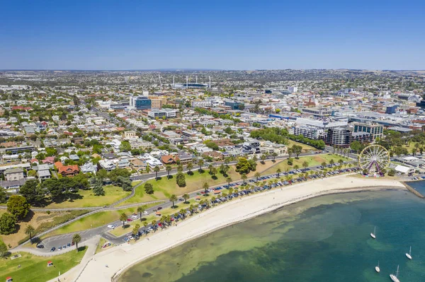 Fotografia aérea de Geelong em Victoria, Austrália — Fotografia de Stock