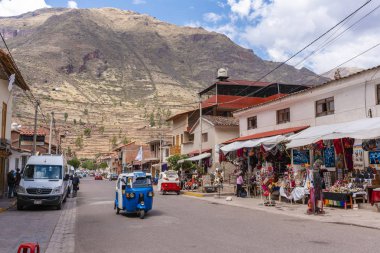 Pisac Peru köyün görünümü