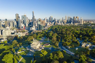 Melbourne Cbd havadan görünümü
