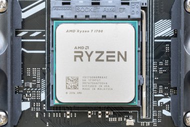 Amd Ryzen 7 1700 Cpu anakart üzerinde Close-up
