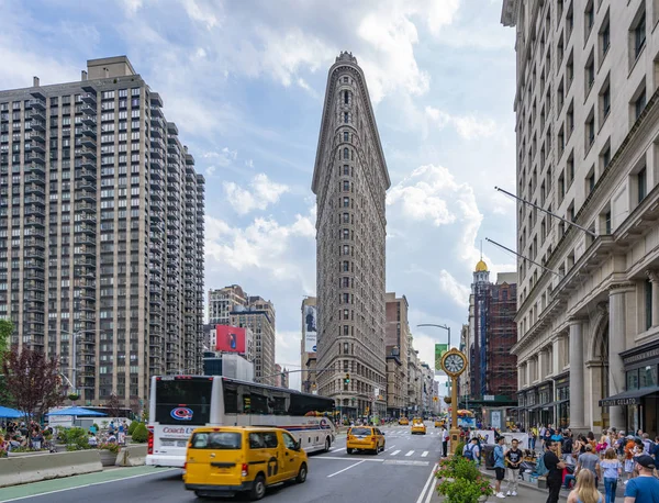 Blick auf das Flatiron Building in New York Stockbild