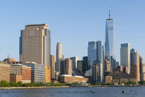 Skyline de Manhattan en la ciudad de Nueva York — Foto de Stock