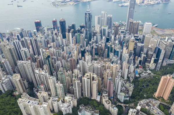 Edifícios de edifícios em Hong Kong — Fotografia de Stock