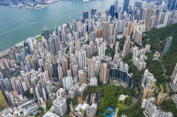 Edifícios de edifícios em Hong Kong — Fotografia de Stock
