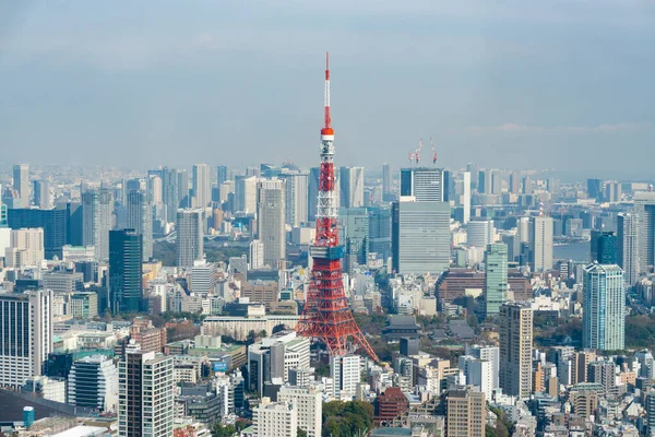 Tóquio Japão Mar 2019 Vista Centro Cidade Tóquio Perto Torre — Fotografia de Stock