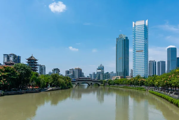 View of Chengdu city in China — Stock Photo, Image