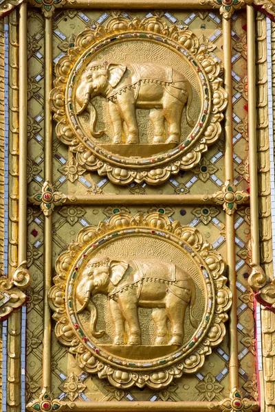 Elephant, Wood Carving Art, The Celebrations on the Auspicious Occasion of His Majesty the King Birthday Anniversary - Chiang Rai, Thailand