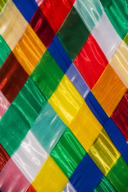 Renkli Tibet kumaş - Chiang Rai, Tayland