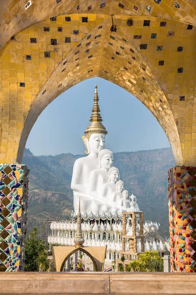 Buddha Sculpture Sorting Small to Big at Wat Phra That Pha Sorn