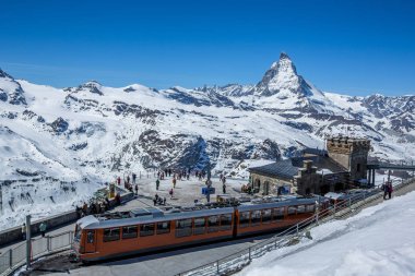 Gornergrat Tren İstasyonu ve Matterhorn - Zermatt, Switzerla