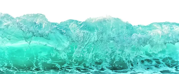Ola Mar Grande Azulada Aislada Sobre Fondo Blanco Concepto Naturaleza —  Fotos de Stock