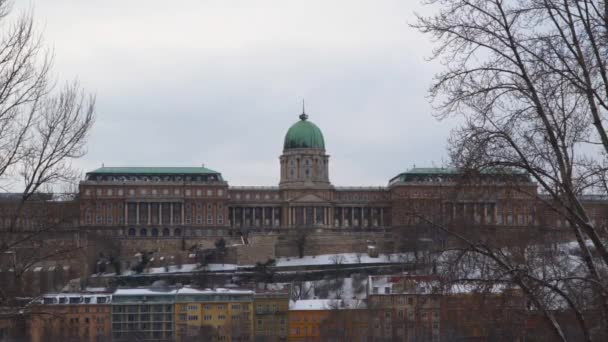 Die Budaer Burg Ist Der Historische Burg Und Palastkomplex Der — Stockvideo