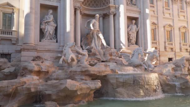 Ünlü Trevi Çeşmesi Roma Talya — Stok video