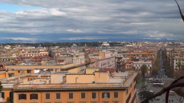 ローマ イタリア 都市の古い部分のパノラマ — ストック動画