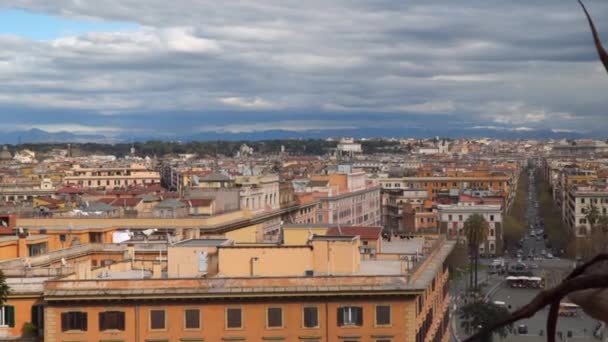 Roma Italia Panorama Del Casco Antiguo Ciudad — Vídeos de Stock