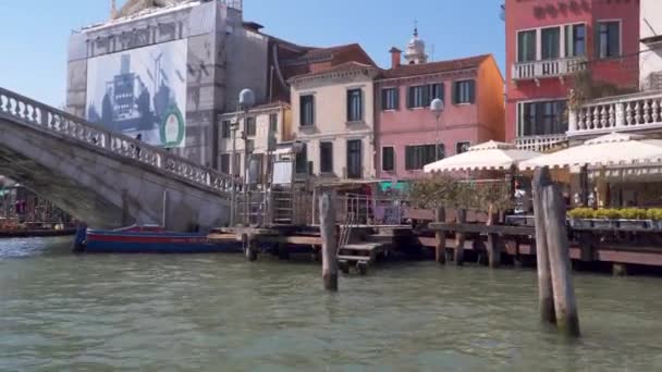 Venice Italië Maart 2018 Brug Embankment Van Het Grand Canal — Stockvideo