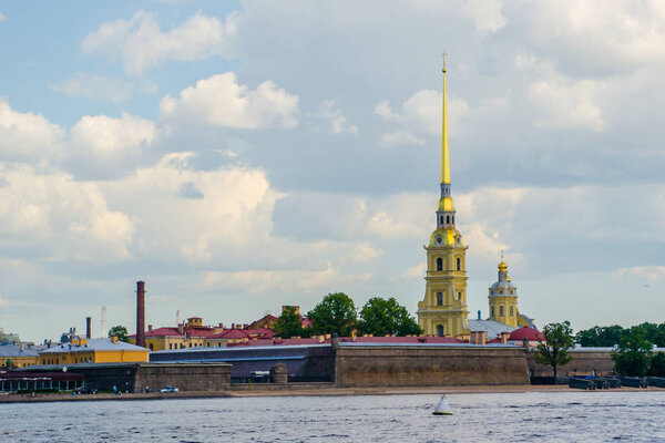 Peter and Pavel Fortress and Neva River. Russia