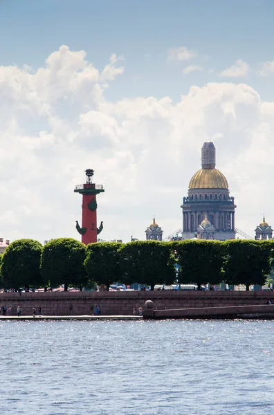 Ilha Vasilevsky Rio Neva São Petersburgo Rússia — Fotografia de Stock