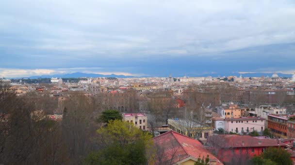 Roma Itália Vista Superior Parte Histórica Cidade — Vídeo de Stock