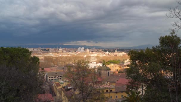 Πόλη Ρώμη Στην Πλευρά Του Λόφου Του Καπιτωλίου — Αρχείο Βίντεο