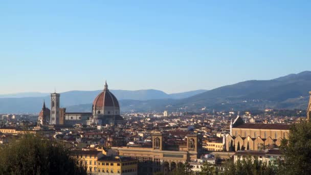 Piazzale Michelangelo Florence görünümünden — Stok video